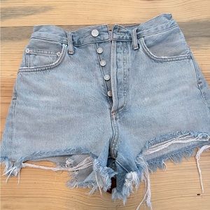 AGOLDE high rise cut off shorts size 24